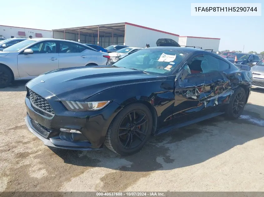 2017 Ford Mustang Ecoboost VIN: 1FA6P8TH1H5290744 Lot: 40537688