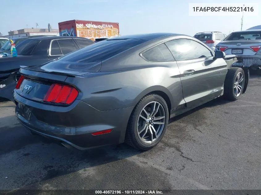 1FA6P8CF4H5221416 2017 Ford Mustang Gt