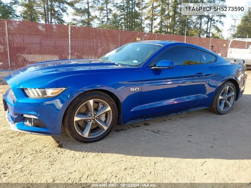 2017 Ford Mustang Gt VIN: 1FA6P8CF5H5273590 Lot: 40572667