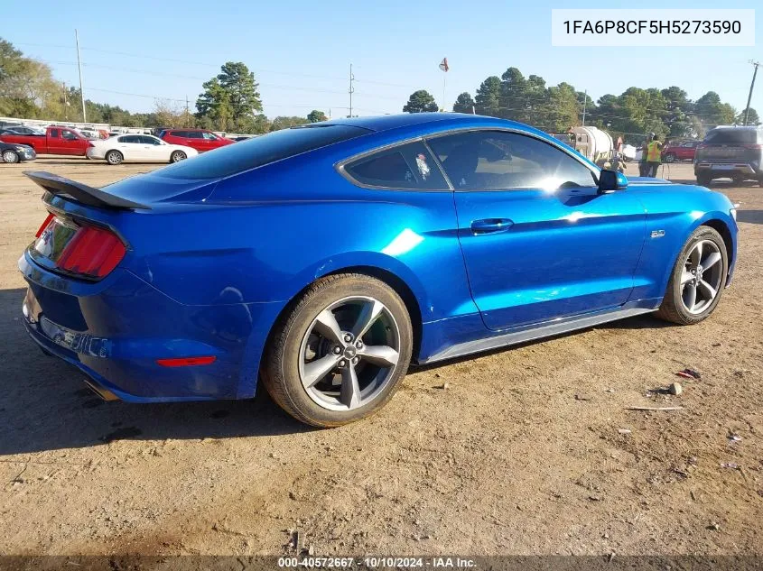 2017 Ford Mustang Gt VIN: 1FA6P8CF5H5273590 Lot: 40572667