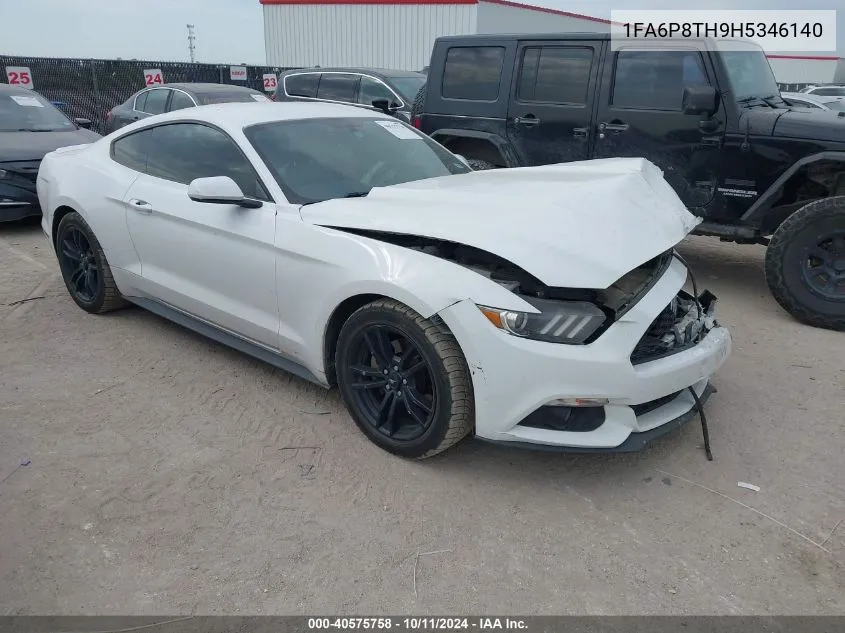 2017 Ford Mustang Ecoboost VIN: 1FA6P8TH9H5346140 Lot: 40575758