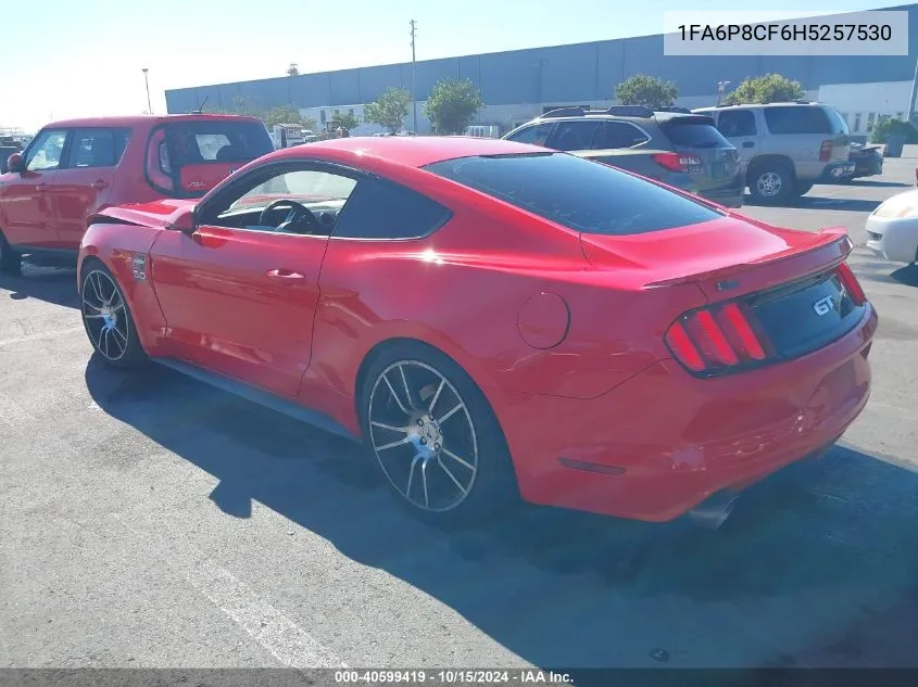 2017 Ford Mustang Gt VIN: 1FA6P8CF6H5257530 Lot: 40599419