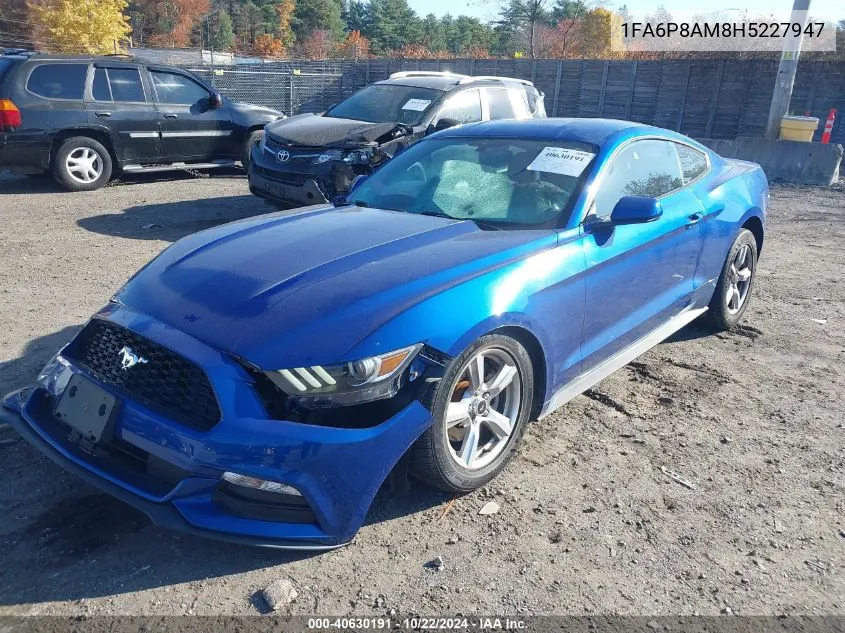 2017 Ford Mustang V6 VIN: 1FA6P8AM8H5227947 Lot: 40630191