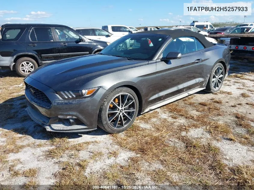 2017 Ford Mustang Ecoboost Premium VIN: 1FATP8UH2H5257933 Lot: 40641707