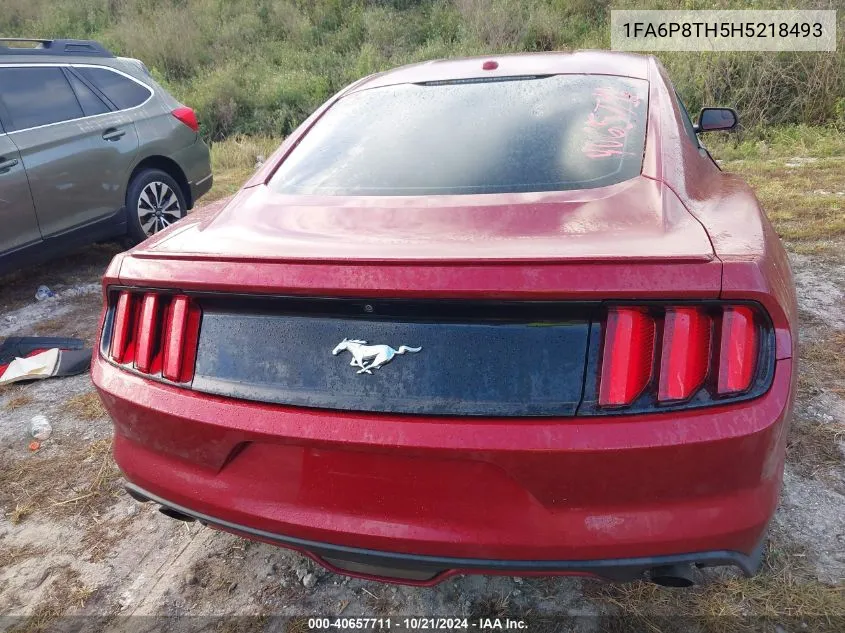 2017 Ford Mustang VIN: 1FA6P8TH5H5218493 Lot: 40657711