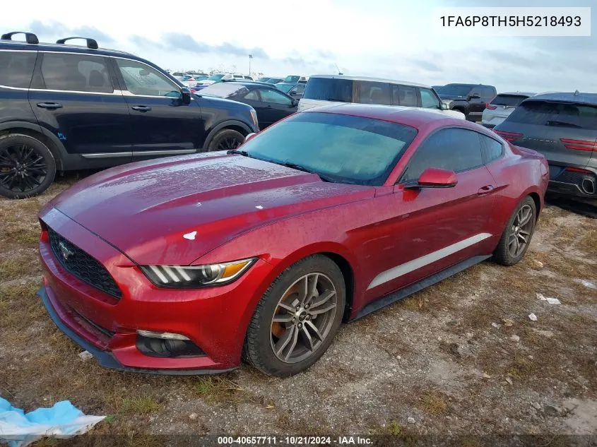 2017 Ford Mustang VIN: 1FA6P8TH5H5218493 Lot: 40657711