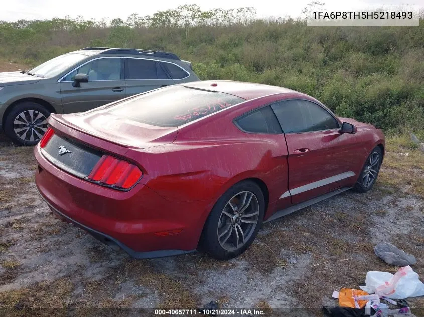 2017 Ford Mustang VIN: 1FA6P8TH5H5218493 Lot: 40657711