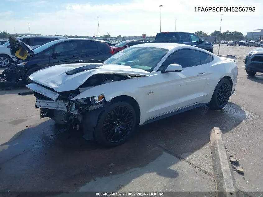 2017 Ford Mustang Gt Premium VIN: 1FA6P8CF0H5256793 Lot: 40660757