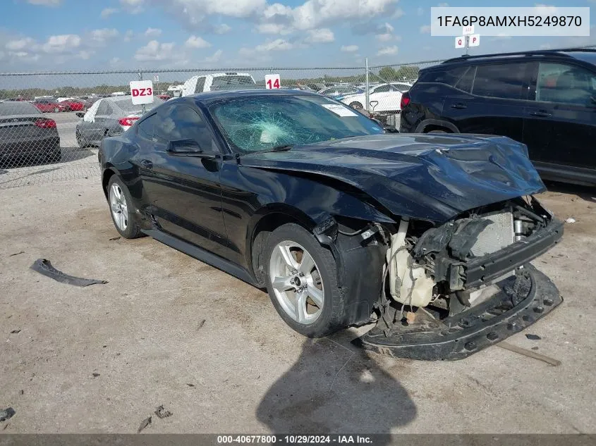 2017 Ford Mustang V6 VIN: 1FA6P8AMXH5249870 Lot: 40677800