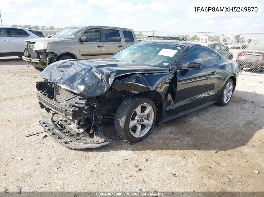 2017 Ford Mustang V6 VIN: 1FA6P8AMXH5249870 Lot: 40677800