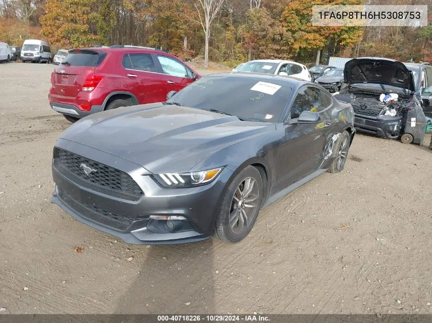 2017 Ford Mustang Ecoboost VIN: 1FA6P8TH6H5308753 Lot: 40718226