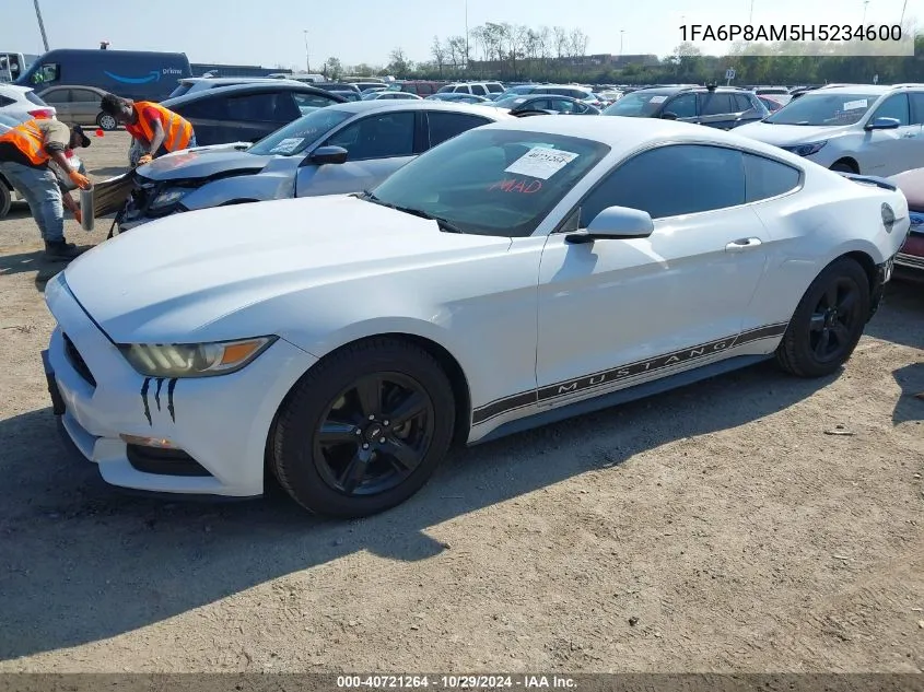 2017 Ford Mustang V6 VIN: 1FA6P8AM5H5234600 Lot: 40721264