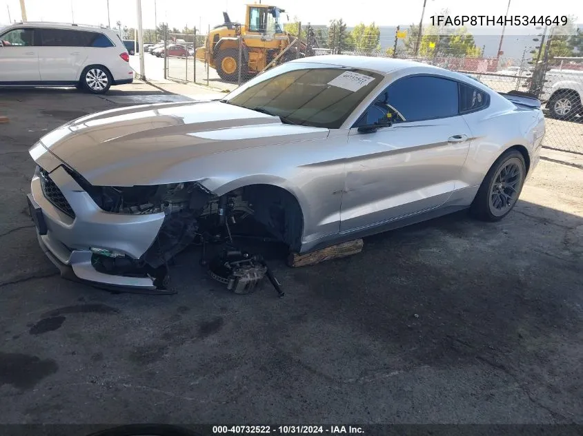 2017 Ford Mustang Ecoboost VIN: 1FA6P8TH4H5344649 Lot: 40732522