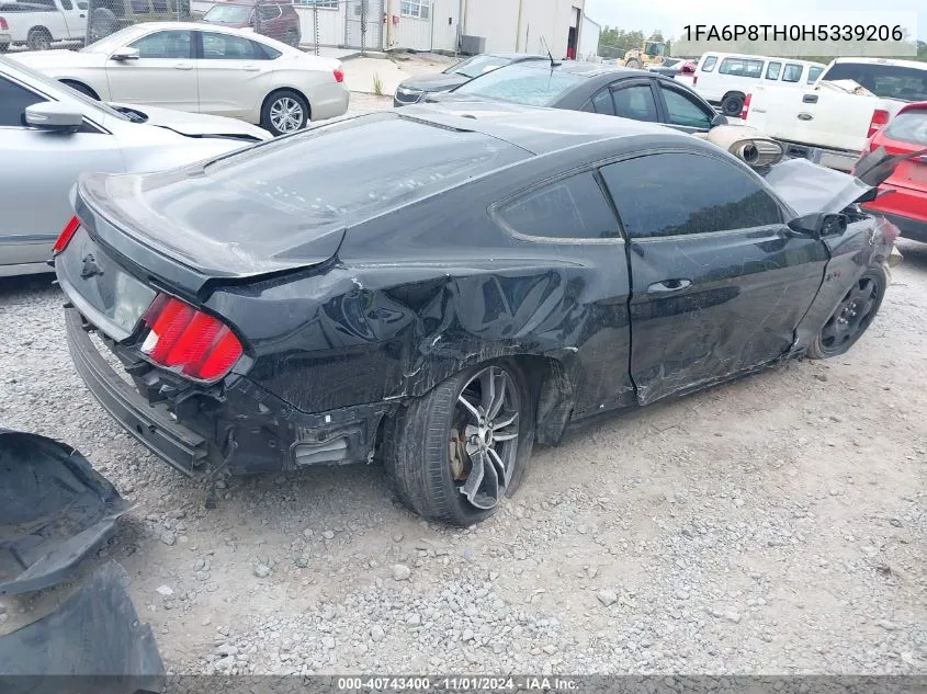 2017 Ford Mustang Ecoboost VIN: 1FA6P8TH0H5339206 Lot: 40743400