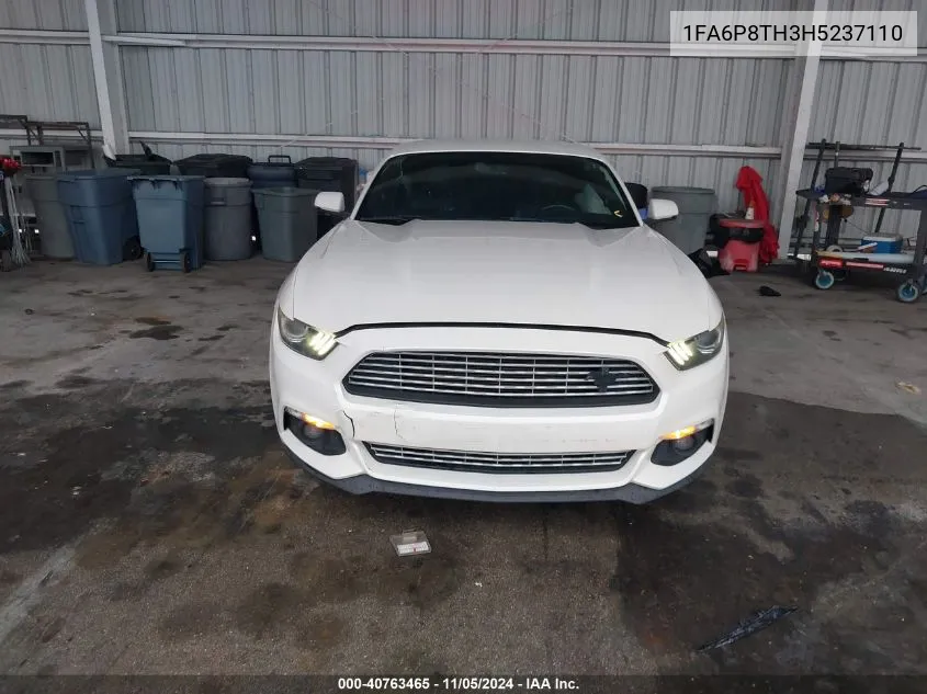 2017 Ford Mustang Ecoboost VIN: 1FA6P8TH3H5237110 Lot: 40763465