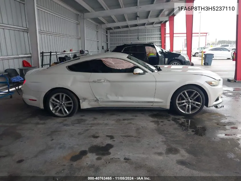 2017 Ford Mustang Ecoboost VIN: 1FA6P8TH3H5237110 Lot: 40763465