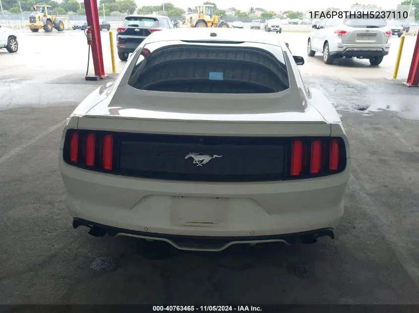 2017 Ford Mustang Ecoboost VIN: 1FA6P8TH3H5237110 Lot: 40763465