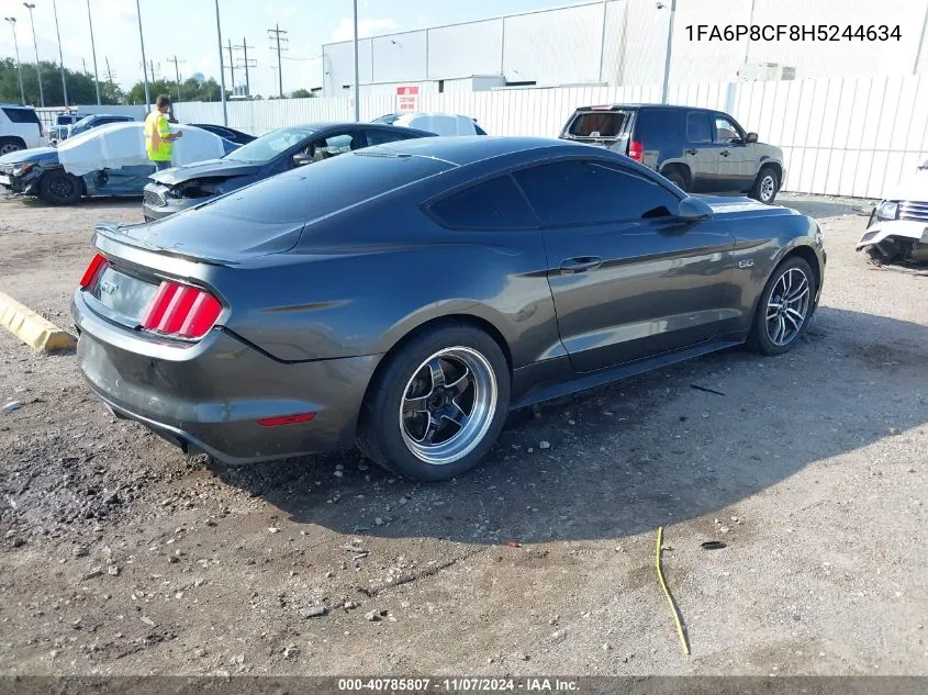 2017 Ford Mustang Gt VIN: 1FA6P8CF8H5244634 Lot: 40785807