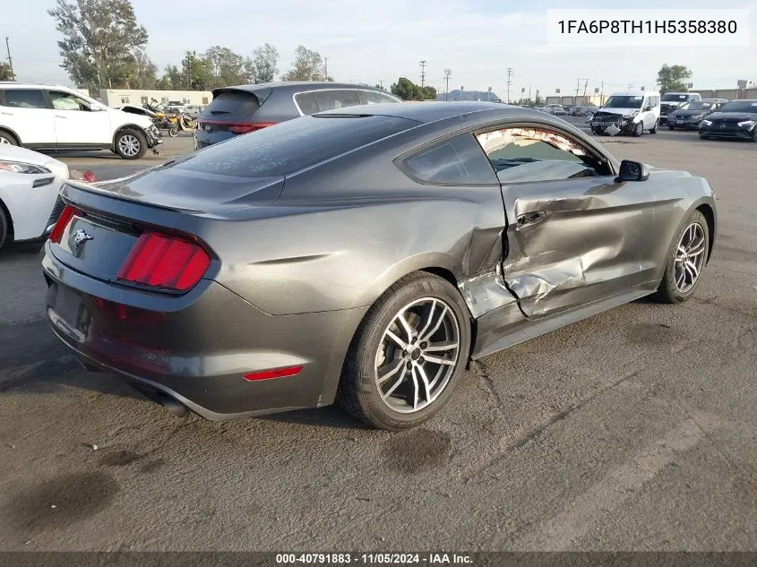 1FA6P8TH1H5358380 2017 Ford Mustang Ecoboost