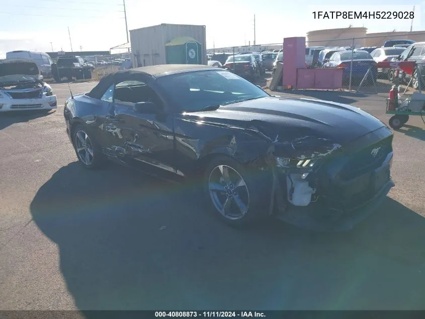 2017 Ford Mustang VIN: 1FATP8EM4H5229028 Lot: 40808873