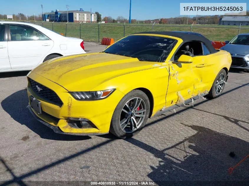 2017 Ford Mustang Ecoboost Premium VIN: 1FATP8UH3H5245063 Lot: 40810938