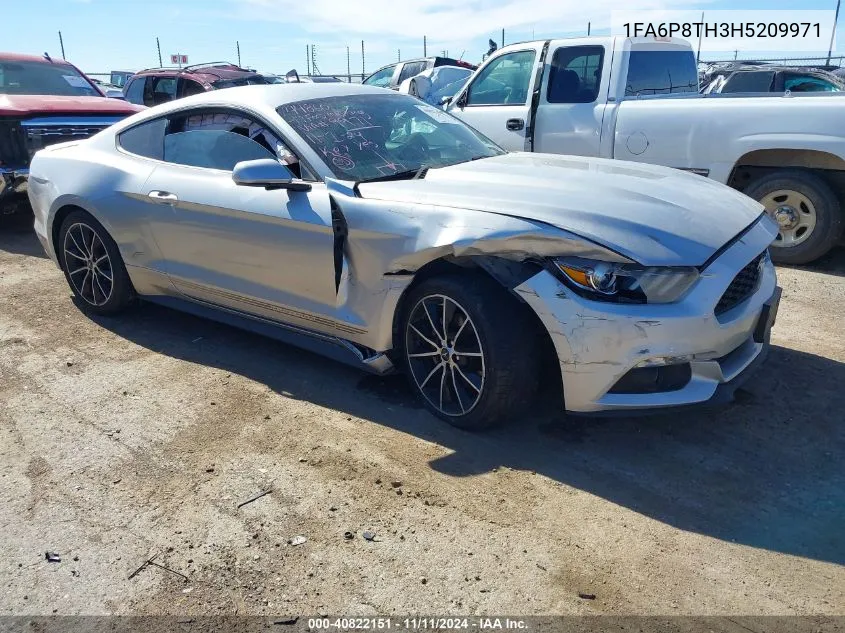 2017 Ford Mustang Ecoboost VIN: 1FA6P8TH3H5209971 Lot: 40822151