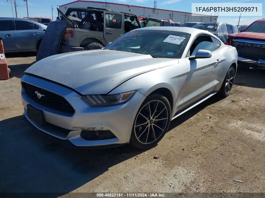 2017 Ford Mustang Ecoboost VIN: 1FA6P8TH3H5209971 Lot: 40822151