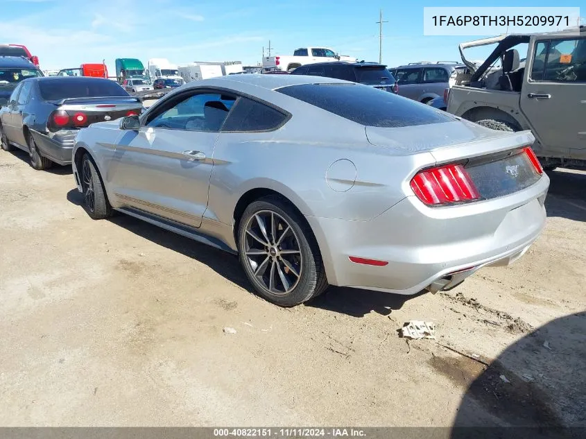 2017 Ford Mustang Ecoboost VIN: 1FA6P8TH3H5209971 Lot: 40822151