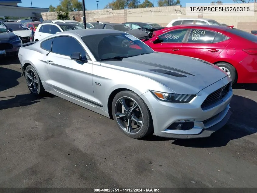 2017 Ford Mustang Gt Premium VIN: 1FA6P8CF5H5266316 Lot: 40823751