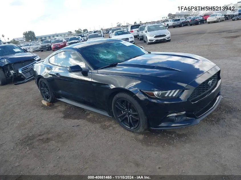 2017 Ford Mustang Ecoboost VIN: 1FA6P8TH5H5213942 Lot: 40881465