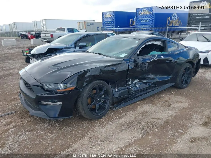 2018 Ford Mustang VIN: 1FA6P8TH3J5168991 Lot: 12140175