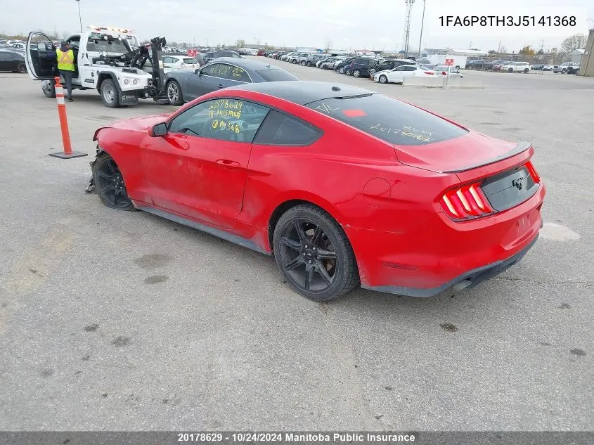 2018 Ford Mustang VIN: 1FA6P8TH3J5141368 Lot: 20178629