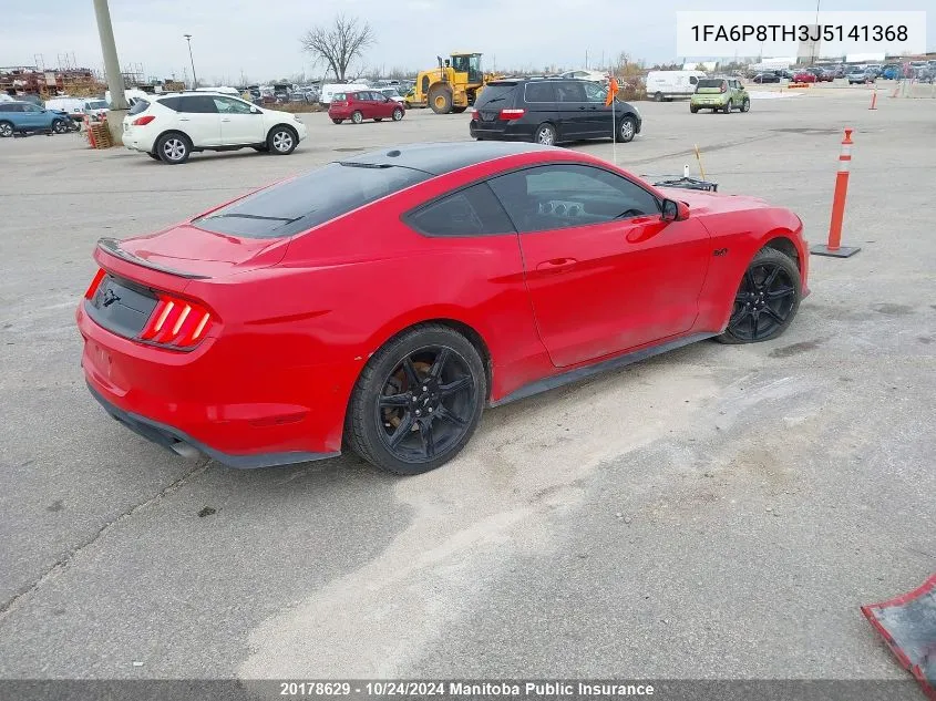 2018 Ford Mustang VIN: 1FA6P8TH3J5141368 Lot: 20178629