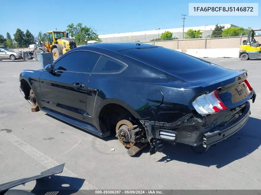 2018 Ford Mustang Gt Premium VIN: 1FA6P8CF8J5146872 Lot: 39386397