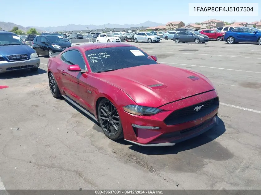 2018 Ford Mustang Gt VIN: 1FA6P8CF4J5107504 Lot: 39637001