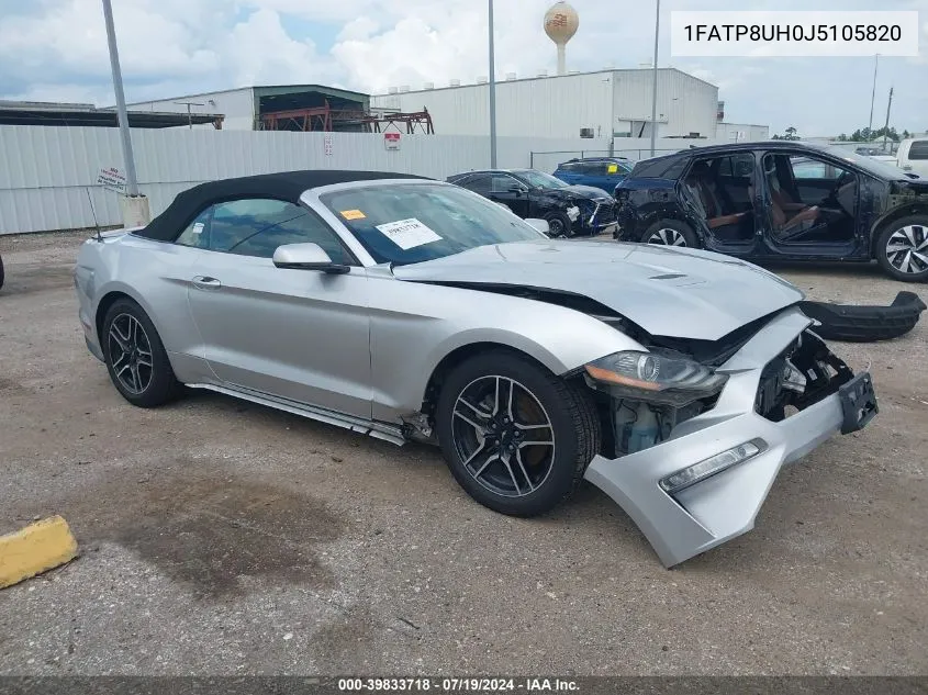 2018 Ford Mustang Ecoboost Premium VIN: 1FATP8UH0J5105820 Lot: 39833718