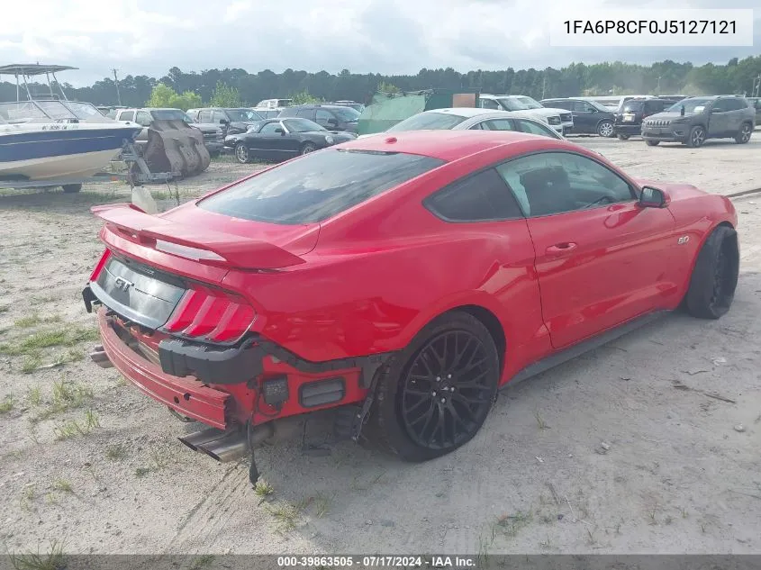 2018 Ford Mustang Gt Premium VIN: 1FA6P8CF0J5127121 Lot: 39863505