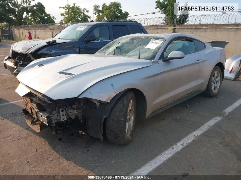 2018 Ford Mustang Ecoboost VIN: 1FA6P8TH3J5114753 Lot: 39878496