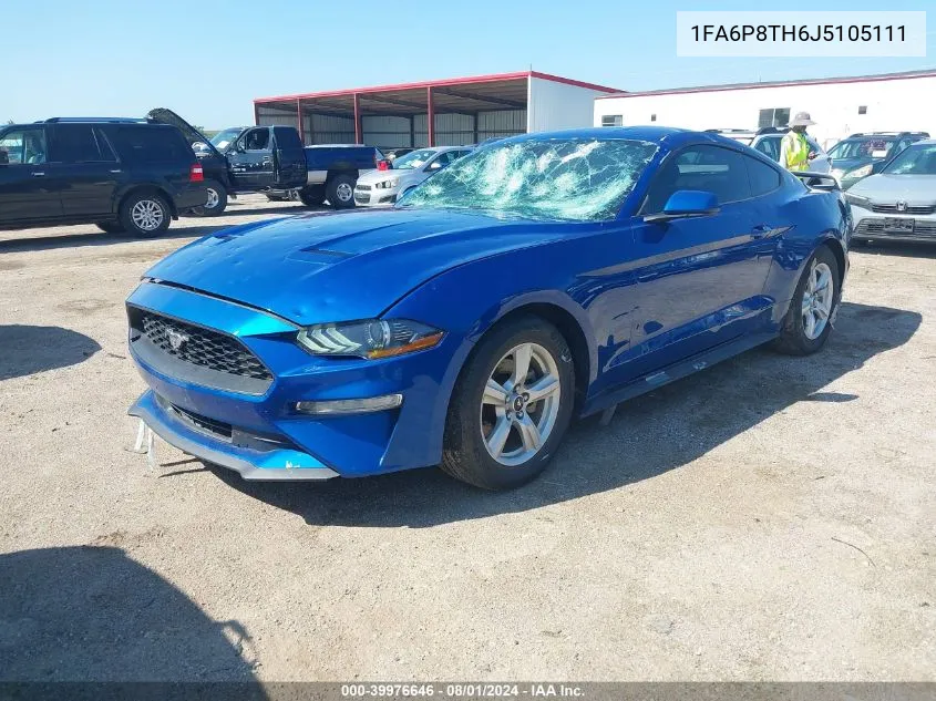 2018 Ford Mustang Ecoboost VIN: 1FA6P8TH6J5105111 Lot: 39976646