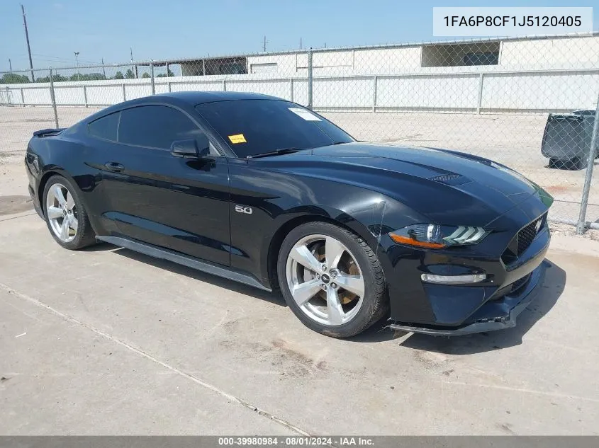 2018 Ford Mustang Gt Premium VIN: 1FA6P8CF1J5120405 Lot: 39980984