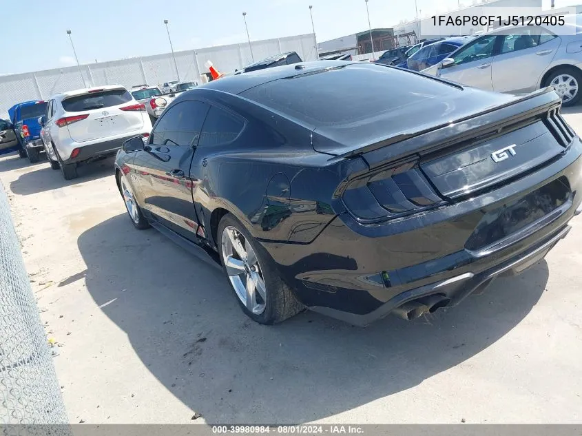 2018 Ford Mustang Gt Premium VIN: 1FA6P8CF1J5120405 Lot: 39980984