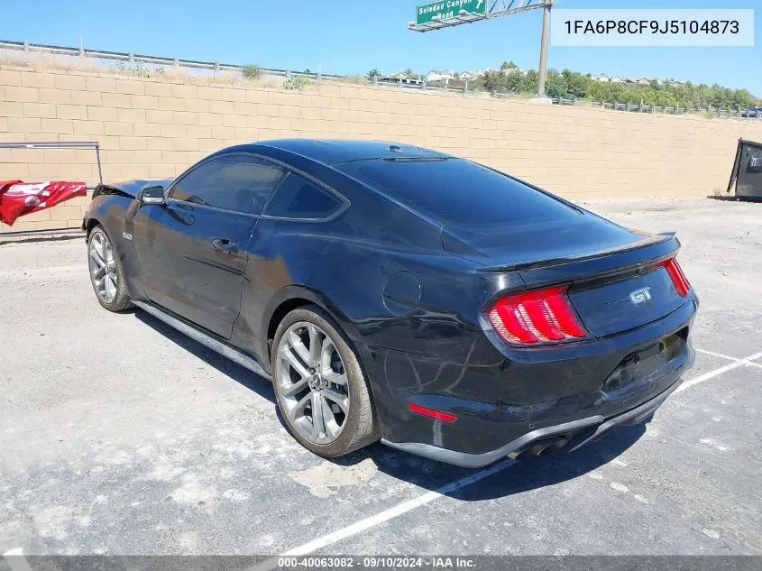 2018 Ford Mustang Gt Premium VIN: 1FA6P8CF9J5104873 Lot: 40063082