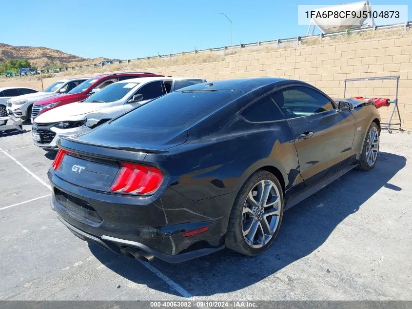 2018 Ford Mustang Gt Premium VIN: 1FA6P8CF9J5104873 Lot: 40063082