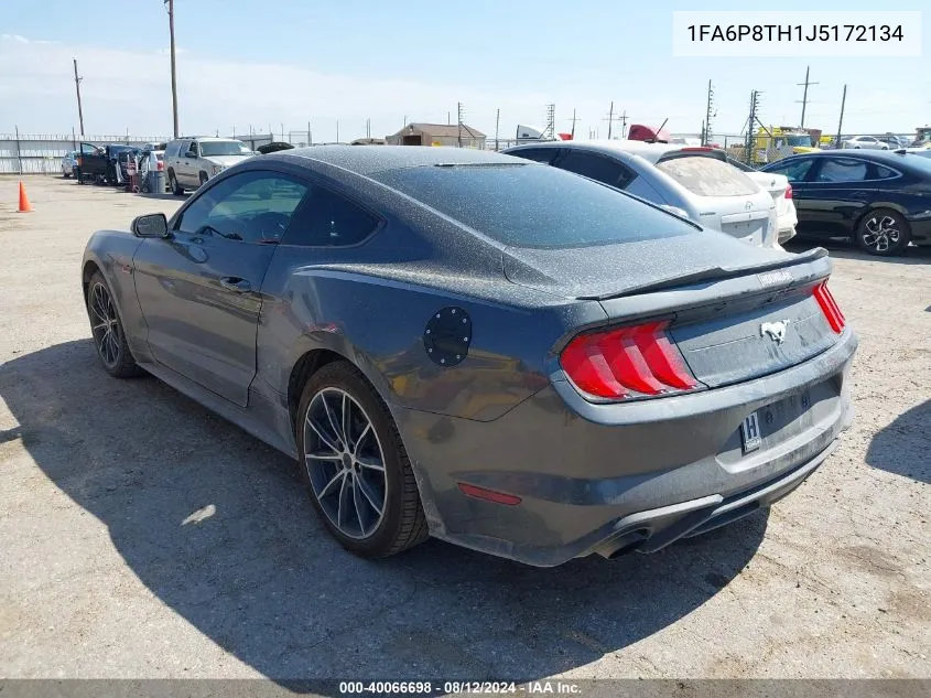 2018 Ford Mustang Ecoboost VIN: 1FA6P8TH1J5172134 Lot: 40066698