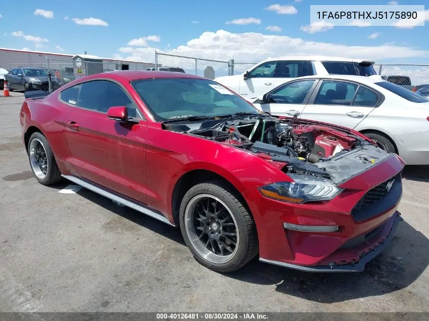 2018 Ford Mustang Ecoboost VIN: 1FA6P8THXJ5175890 Lot: 40126481