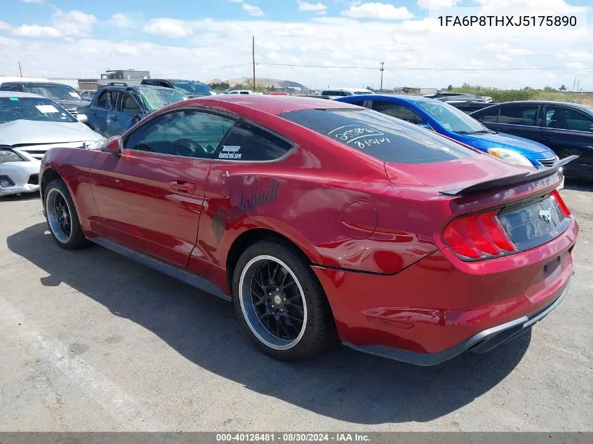 2018 Ford Mustang Ecoboost VIN: 1FA6P8THXJ5175890 Lot: 40126481