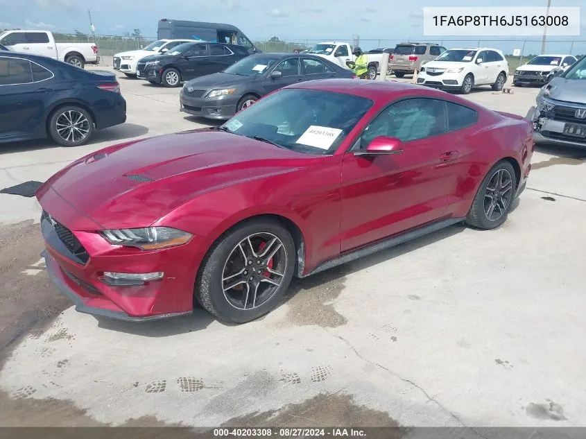 2018 Ford Mustang Ecoboost VIN: 1FA6P8TH6J5163008 Lot: 40203308