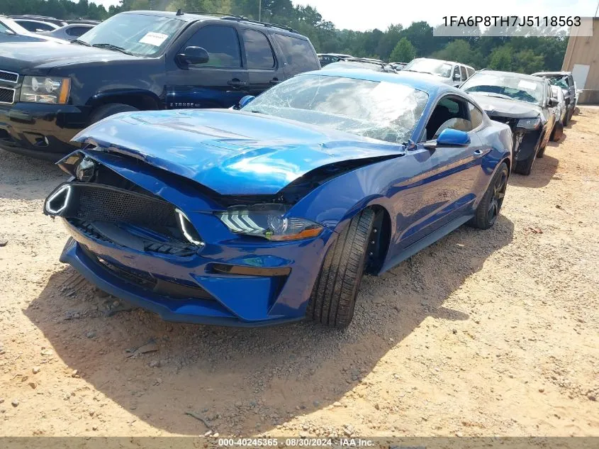 2018 Ford Mustang Ecoboost VIN: 1FA6P8TH7J5118563 Lot: 40245365