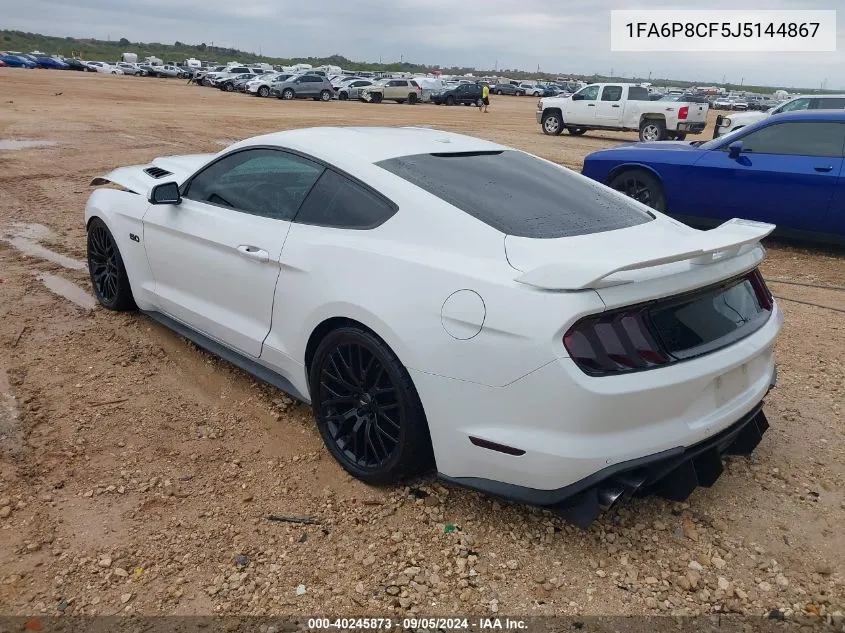 1FA6P8CF5J5144867 2018 Ford Mustang Gt Premium