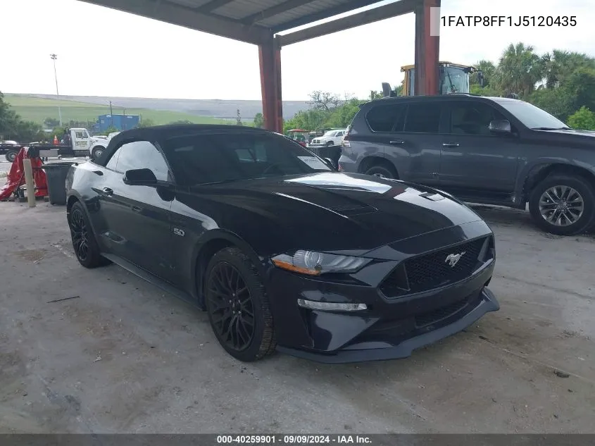 2018 Ford Mustang Gt Premium VIN: 1FATP8FF1J5120435 Lot: 40259901